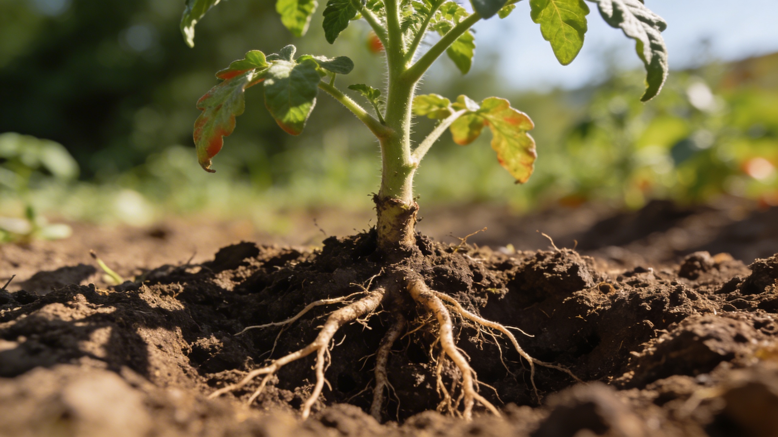 Enterrer la tige du plant de tomate jusqu'aux premières feuilles change profondément la façon dont il s'enracine
