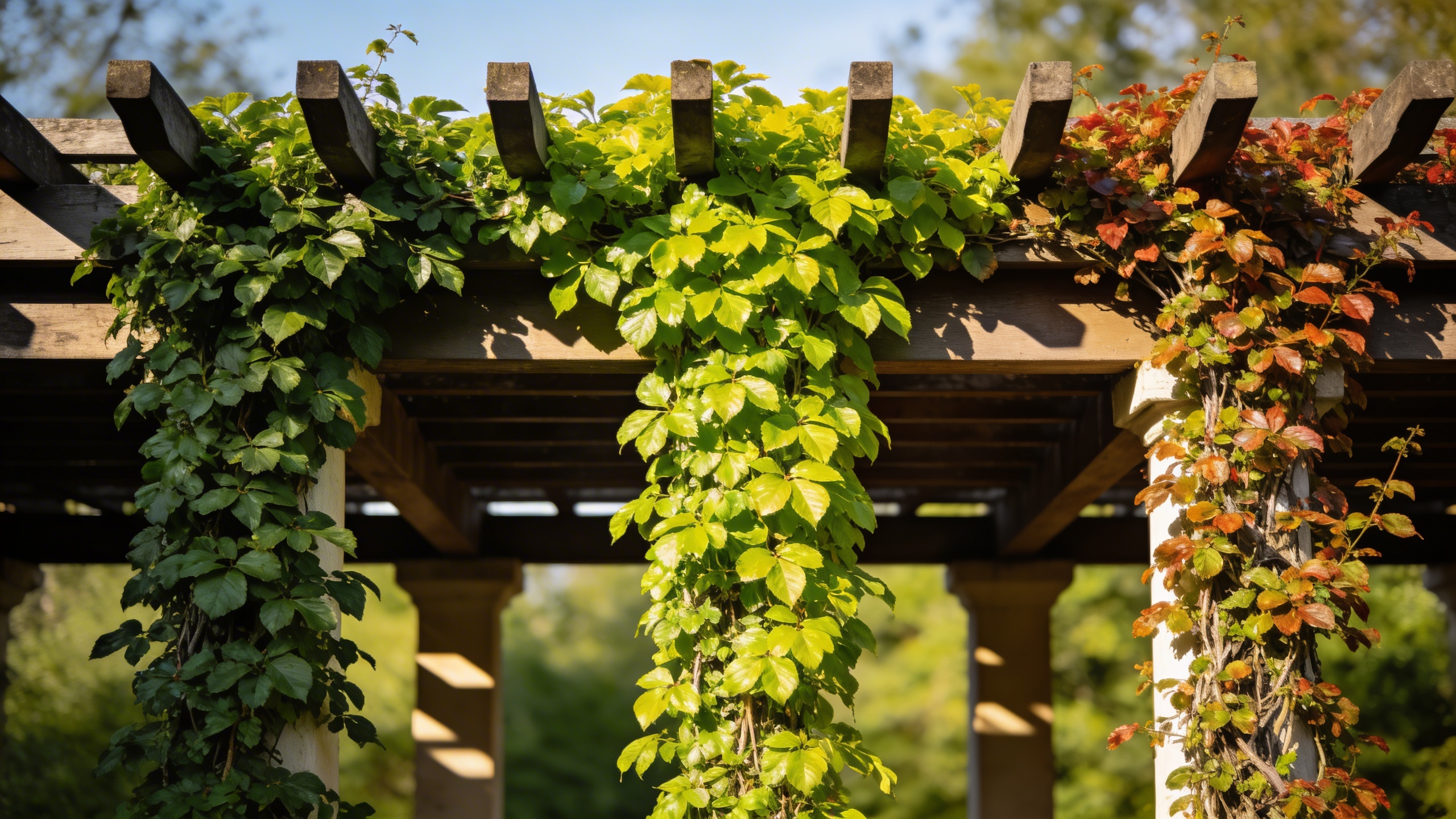 Trois plants suffisent à couvrir une pergola entière avec la bonne variété