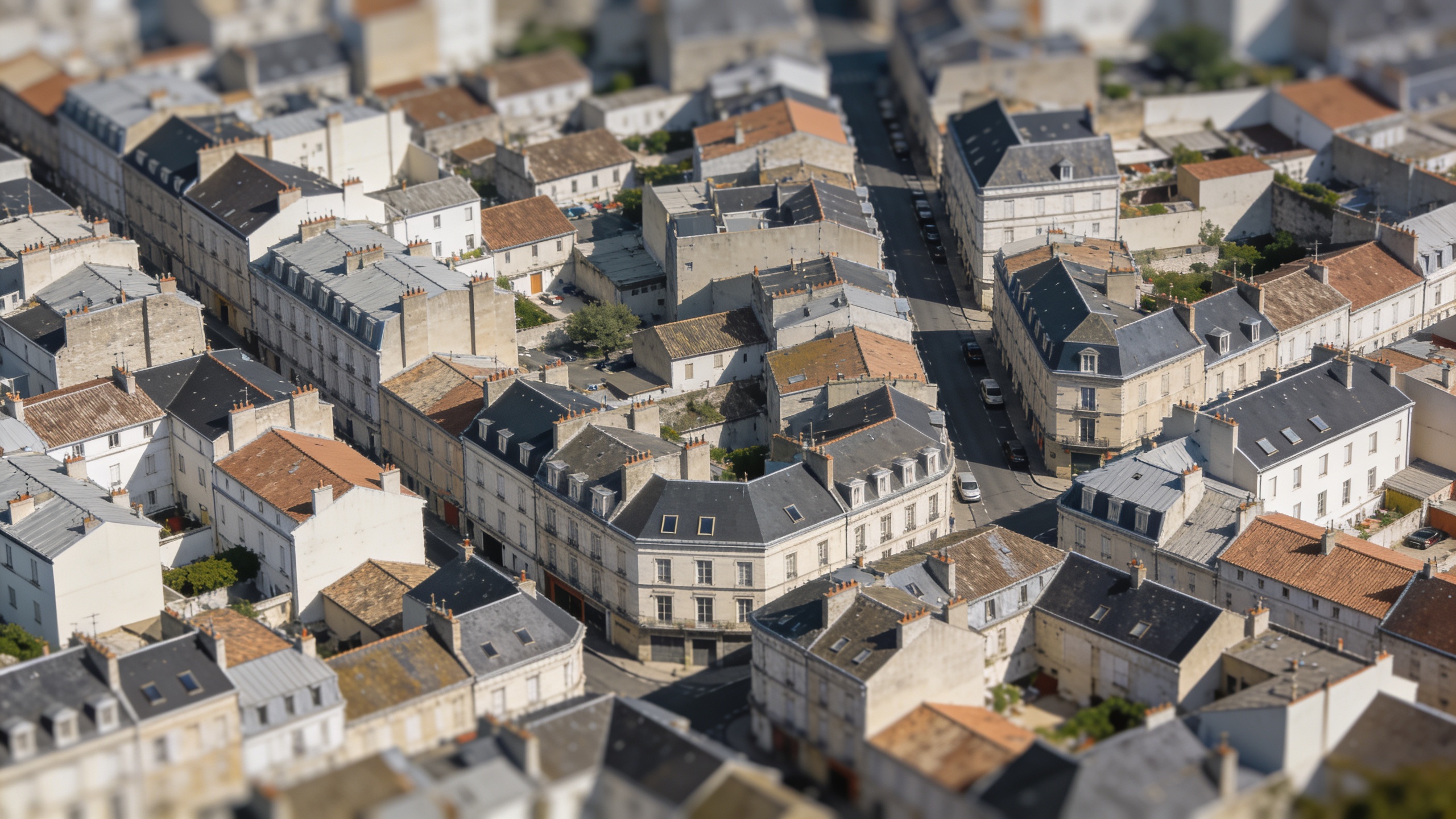 vue aerienne de lorient avec immeubles resserres