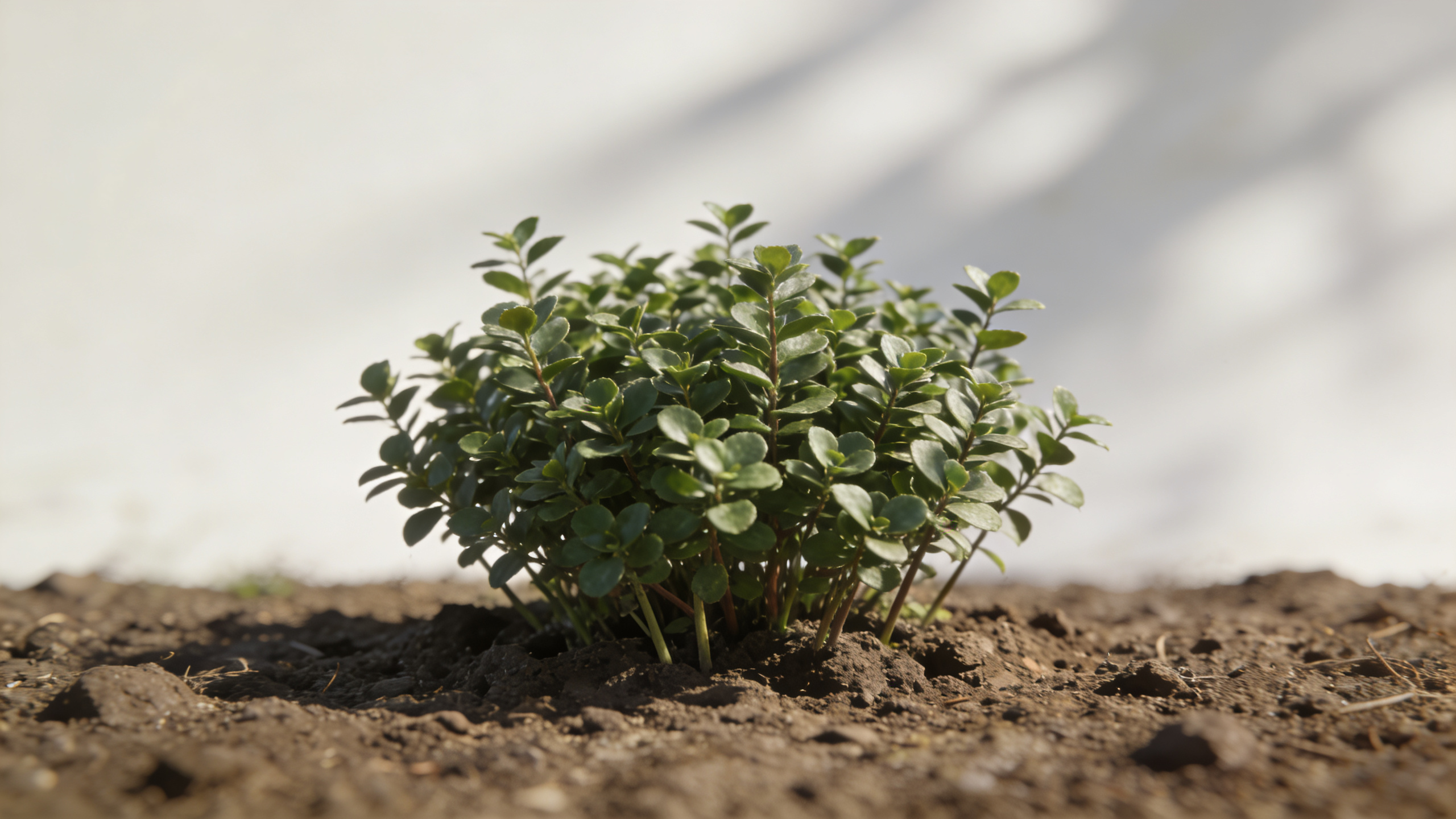 mains plantant petit feuillage dense au ras du sol