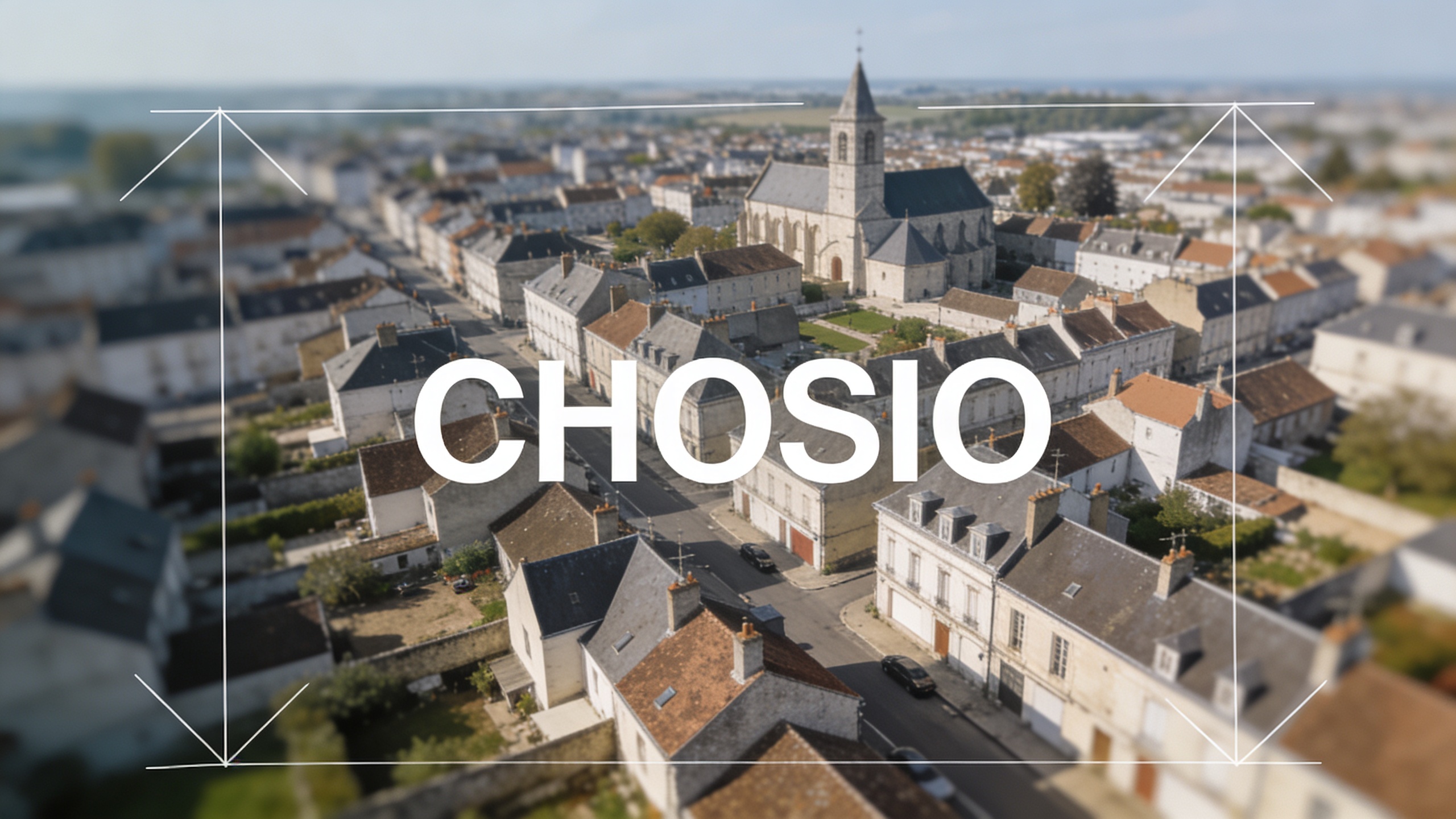 vue aerienne de Cholet avec rues et maisons