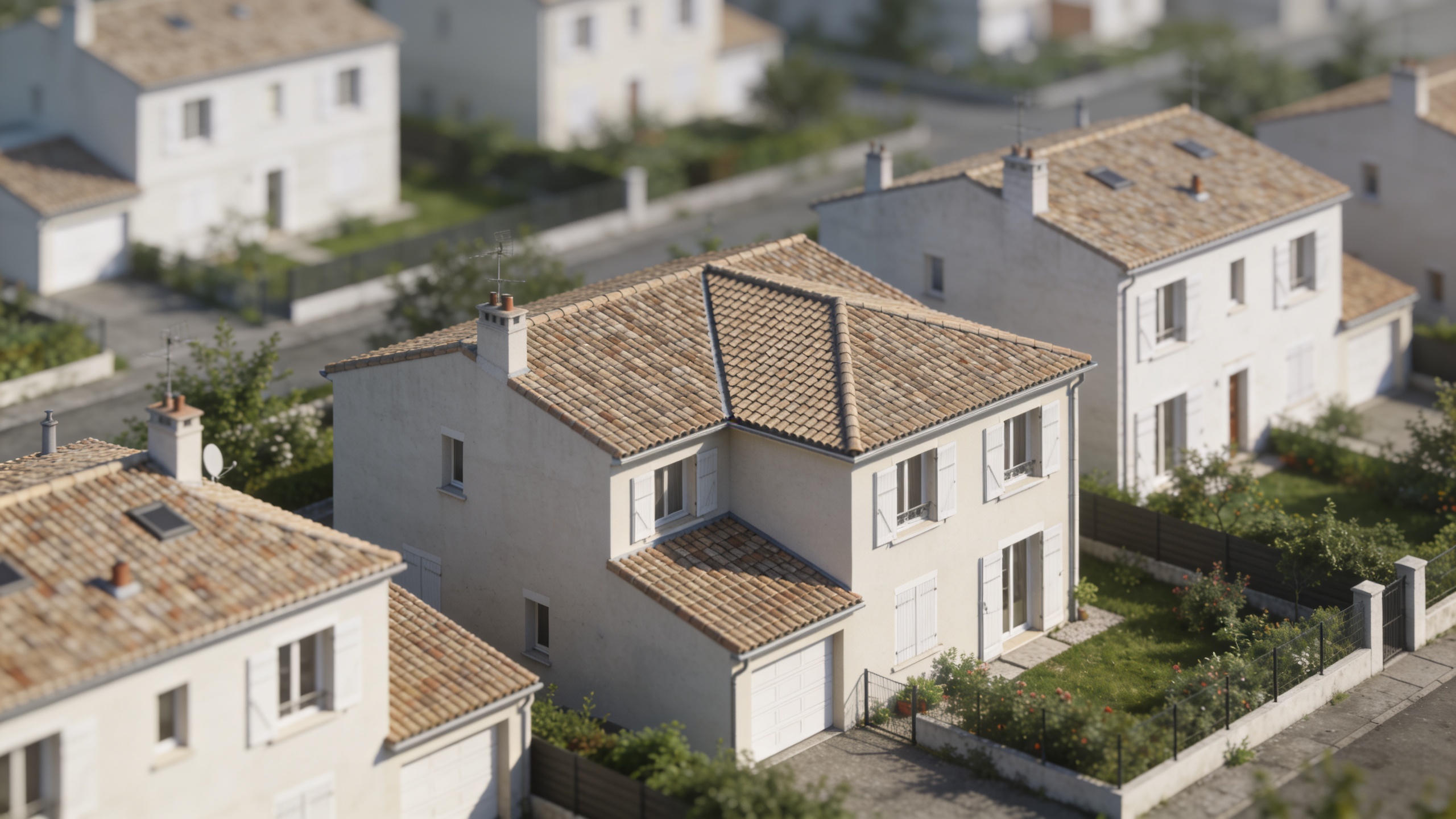 Vue aerienne d immeubles et maisons de Garges