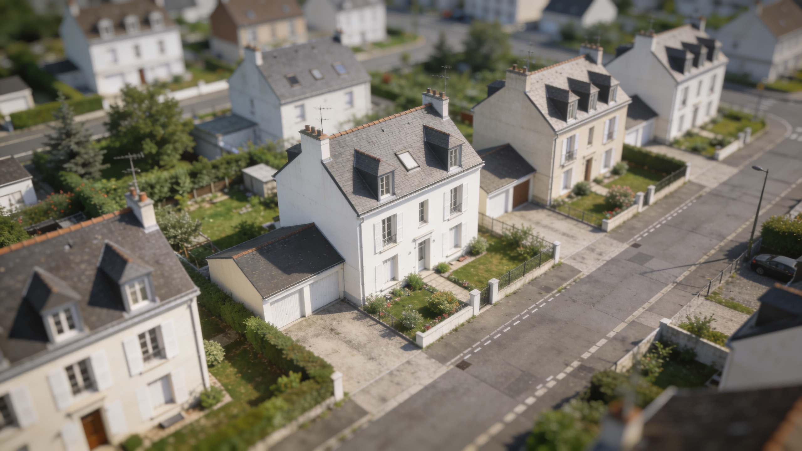 Vue aerienne d immeubles residentiels a Antony