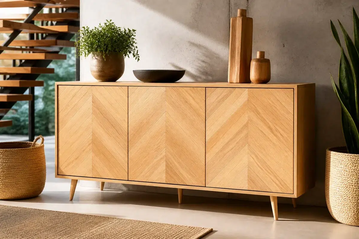 Facade meuble bois clair interchangeable design scandinave moderne